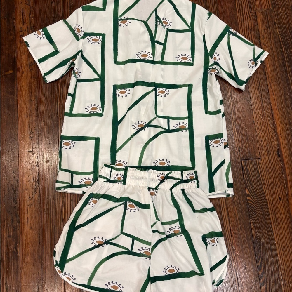 Commense Women’s Drawstring Casual Short Set W/ Pockets In White Sz S NWOT - Picture 4 of 13